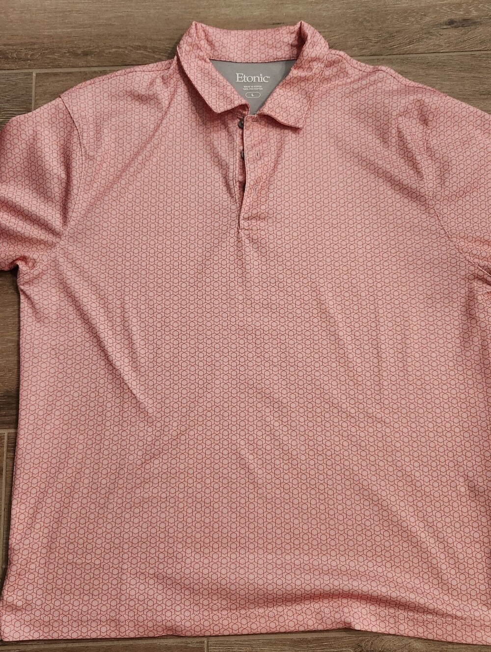 Eton Men’s Pink Patterned Golf Polo